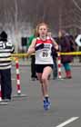 Phillippa Chambers (Gateshead) winning the under-15 girls Elswick Road Relays.